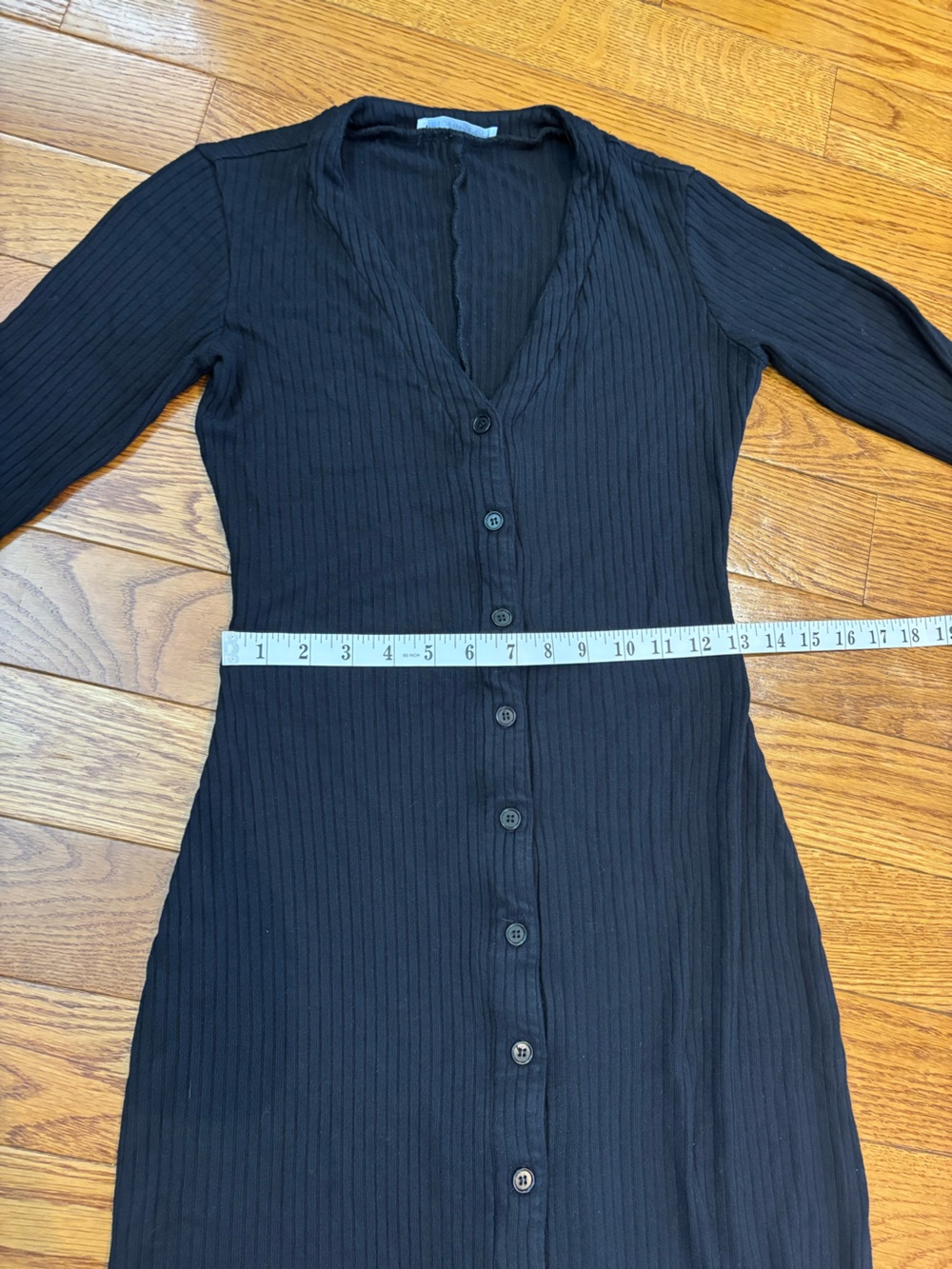 Reformation Ricky Knit Ribbed Black Dress - Picture 13 of 13